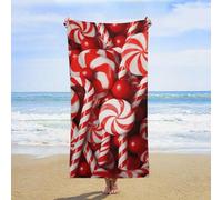 Candy Canes Bathroom Towel Bathroom Towel Lightweight Microfibre Beach Towels Supersoft Beach Blanket For Sport Home Hotel 80X130Cm