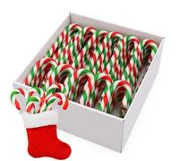 Candy Canes Bulk Buy - 5g Individually Wrapped Peppermint Sweets | Christmas Tree Decorations, Stocking Fillers & Party Favors for Kids | Festive Mini Candy Cane Lollipops (150Pcs)