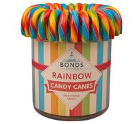 Candy Canes Bulk Buy for Gifts Mini 60 x 5g Peppermint Sweets Red White Green Striped Treats for Kids - Tree Decoration, Party Bags, Stocking Fillers & Events (Bonds Fountain Candy cane, Rainbow)