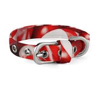 Candy Canes Dog Collar Adjustable Soft and Comfortable Puppy Collars with Metal Buckle Pet Collar for Small Medium Pet