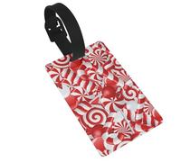 Candy Canes Full Width Single-Sided Printed Luggage Tags, Tag Tags to Prevent Mistakes, Name Tags, Luggage Decorations, Pendants, Travel Experts, Full Equipment Markings