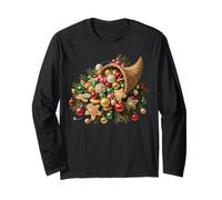 Candy Canes Ginger Bread Christmas and a Cornucopia Long Sleeve T-Shirt