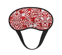 Candy Canes Print Sleep Eye Mask Light Blocking Soft and Comfortable Night Eye Blinder for Women Men for Sleeping Travel Night Shift