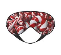 Candy Canes Printing Sleep Mask for Women Men Double-Sided Print Soft Silk Eye Masks Eye Sleep Shade Cover