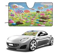 Candy Car Windshield Sun Shade Thickened Automotive Glass Sunshade Foldable Sun Shade Keeps Your Vehicle Cool Universal Windshield Cover for Car Trucks SUV