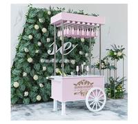 Candy Cart with Shelf and Wheels, 6.56ft Tall Dessert Cart, Sugar and Sweet Cart for Parties, Weddings, Birthdays, Baby Showers and Any Special Events