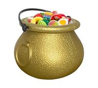 Candy Cauldron Kettle, Halloween Trick or Treat Candy Pot, Witch Caulldron Kettle Bucket Canndy Holder, Create Halloween Festive Atmosphere, for Kids Adults Toddler Holiday Festival Indoor