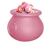 Candy Cauldron Kettle, Witch Cauldron Candy Bucket with Handle, Reusable Trick or Treat Pot Decorative Props for Holiday Events Kids Adults Girls Boys Toddler Indoor Outdoor, Three Colors Available