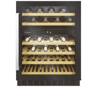 Candy CCVB60DUKN 60cm Integrated Dual Zone Wine Cooler Black 46 Bottle