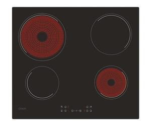 CANDY CH64CCB/4U2 - Ceramic Hob - 60 cm, 4 Burns, 6500 W, Black, 10 Power Levels, Central Control, Straight Edge, Maximum Flexibility
