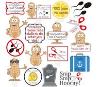 CANDY CHEF Vasectomy Party Cupcake Toppers, 48PCS Balls Voyage Cupcake Picks, Funny Snip Vasectomy Cake Decorations for Vasectomy Day Party Supplies