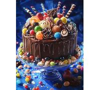 Candy Chocolate Cake 1500 Piece Jigsaw Puzzles for Adults, Fun jigsaw puzzles 1500 pieces, Challenging Puzzle Perfect for Game Nights, Finished Puzzle Size is 87x57cm