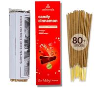 Candy Cinnamon Christmas Incense Sticks - (80 Insence) Spicy Creamy Vanilla and Flavorful Tangerine | Charcoal Free Insensé Sticks, Made from Upcycled Flowers | Incense Sticks Gift Set for Holiday Fun