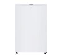 Candy CNOQ2S58EW Mini Fridge with Freezer, Width 54.5 x 85 cm, 129 L, 2 Shelves, 3 Balconies, 1 Drawer, Mechanical Temperature Control, LED Lighting, Height Adjustable, 37 dB, White