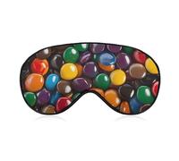 Candy Coated Chocolate Funny Eye Mask for Sleep with Adjustable Strap Blocks Light Eye Shade Cover