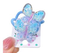 Candy Color Butterfly Hair Band Children Hair Elastic Band Pony Tail Holder Little Girl Accessories 1 Pair Sweet Hair Ornaments