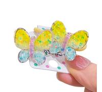 Candy Color Butterfly Hairband For Children Hair Elastic Hair Band Ponytail Holder Little Girl Hair Accessories 1 Pair