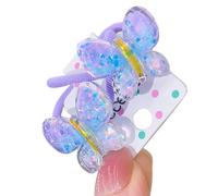 Candy Color Butterfly Hairband For Children Hair Elastic Hair Band Ponytail Holder Little Girl Hair Accessories 1 Pair