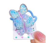 Candy Color Butterfly Hairband For Children Hair Elastic Hair Band Ponytail Holder Little Girl Hair Accessories 1 Pair