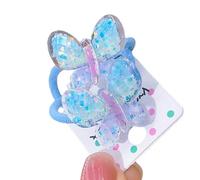 Candy Color Butterfly Hairband For Children Hair Elastic Hair Band Ponytail Holder Little Girl Hair Accessories 1 Pair