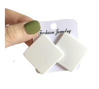 Candy Color Geometry Earrings For Women Lightweight Acrylic Ear Studs Accessory Geometric Earwear Accessories For Party Fashion Jewelry