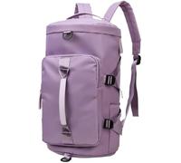 Candy Color Gym Backpack Waterproof Sports Duffle Bag Travel Weekend Bag Carry-On Luggage with Shoe Compartment(2)
