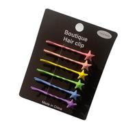 Candy Color Hair Clips, Baking Paint No Peeling Steel Clip Base Stable Grip, for Girl Side Bangs Braided Hair Stackable Multi Color Hairpins A