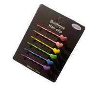 Candy Color Hair Clips, Baking Paint No Peeling Steel Clip Base Stable Grip, for Girl Side Bangs Braided Hair Stackable Multi Color Hairpins E