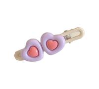 Candy Color Heart Shape Duckbill Hair Clip Spring Headwear For Woman Girls Taking Photo Shopping Travel Anti-slip