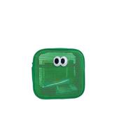 Candy Color Mesh Cosmetic Bag Cute Big Eyes Make Up Case Kawaii Makeup Pouch Portable Toiletry Storage(S1)