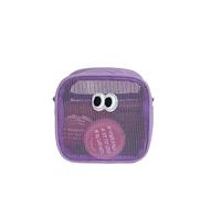 Candy Color Mesh Cosmetic Bag Cute Big Eyes Make Up Case Kawaii Makeup Pouch Portable Toiletry Storage for Daily or Travel to Keep Small Items(S2)