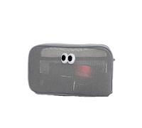 Candy Color Mesh Cosmetic Bag Cute Big Eyes Make Up Case Kawaii Makeup Pouch Portable Toiletry Storage(L3)