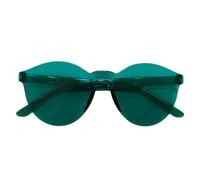Candy Color One-Piece Rimless Round Sunglasses Unisex,UV400 for Beach Party(C23)