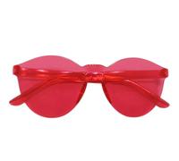 Candy Color One-Piece Rimless Round Sunglasses Unisex,UV400 for Beach Party(C27)