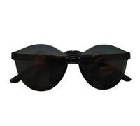 Candy Color One-Piece Rimless Round Sunglasses Unisex,UV400 for Beach Party(C31)
