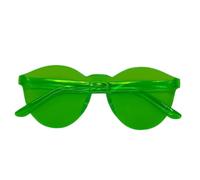 Candy Color One-Piece Rimless Round Sunglasses Unisex,UV400 for Beach Party(C38)