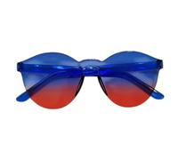 Candy Color One-Piece Rimless Round Sunglasses Unisex,UV400 for Beach Party(C59)
