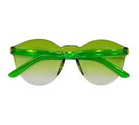 Candy Color One-Piece Rimless Round Sunglasses Unisex,UV400 for Beach Party(C60)