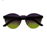 Candy Color One-Piece Rimless Round Sunglasses Unisex,UV400 for Beach Party(C61)
