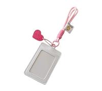 Candy Color Photocard Holders PU Leather Card Covers with Keychain Photocard Case Badge Holder Credit Card Protector Candy Color Holders Bus Cards Sleeve with Keychain Credit Cover