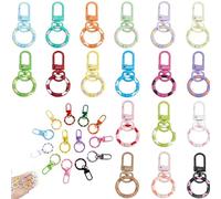 Candy Color Spring Keychain Set, Colorful Spring Key Chain, Metal Lobster Clasp, O-Rings & Hooks, DIY Craft Accessories for Bag, Purse, Phone, Key Rings (18pcs)