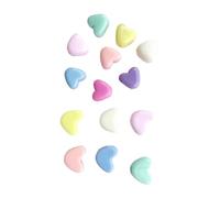 Candy Color Star/Heart Beads for Kids Girls Craft Project Making Supply Bead for Braids and Handmade Jewelry Hair Accessories