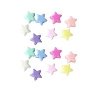 Candy Color Star/Heart Beads for Kids Girls Craft Project Making Supply Bead for Braids and Handmade Jewelry Children Hairtie Making Beads
