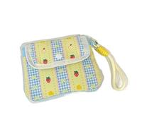 Candy Color Student Girl Makeup Case, Sweet Bow Strawberry Photocard Holder, Portable Keychain Coin Pouch, Cute Mini Storage Bag