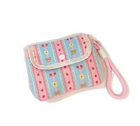 Candy Color Student Girl Makeup Case, Sweet Bow Strawberry Photocard Holder, Portable Keychain Coin Pouch, Cute Mini Storage Bag