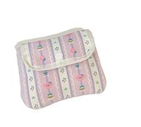Candy Color Student Girl Makeup Case, Sweet Bow Strawberry Photocard Holder, Portable Keychain Coin Pouch, Cute Mini Storage Bag