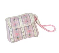 Candy Color Student Girl Makeup Case, Sweet Bow Strawberry Photocard Holder, Portable Keychain Coin Pouch, Cute Mini Storage Bag
