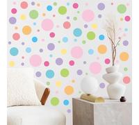 Candy Colored Dots Wall Stickers 10 Sheets/230 Pcs Colorful Fresh Wall Decals for Room Office Bedroom Living Decor Peel and Stick Art Sticker DIY Murals Boho Sticker Waterproof Vinyl Walles Decal