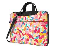 Candy-colored fragments Printed Laptop Crossbody Bag Crossbody Briefcase Easy To Use When Traveling For Business 14 inch