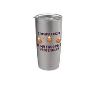 Candy Corn is My Favorite Vegetable! Funny Halloween Meme Stainless Steel Insulated Tumbler